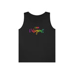 I AM Diligent - Unisex Heavy Cotton Tank Top Front Print