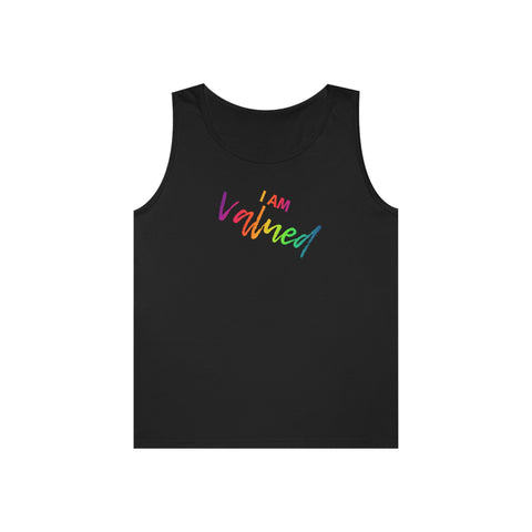 I AM Valued - Unisex Heavy Cotton Tank Top Front Print