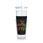 Happiness Matters Plastic Tumbler with Straw