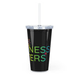 Happiness Matters Plastic Tumbler with Straw