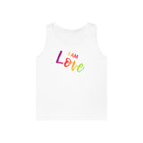 I AM Love - Unisex Heavy Cotton Tank Top Front Print