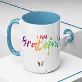 I AM Grateful - Accent Coffee Mug (11, 15oz)