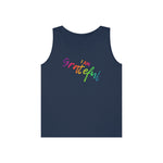 I AM Grateful - Unisex Heavy Cotton Tank Top Front Print