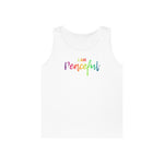 I AM Peaceful - Unisex Heavy Cotton Tank Top Front Print