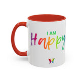 I AM Happy - Accent Coffee Mug (11, 15oz)