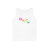 I AM Unique - Unisex Heavy Cotton Tank Top Front Print