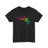 I AM Worthy - Unisex Heavy Cotton Tee - Front Print