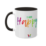 I AM Happy - Colorful Mugs, 11oz