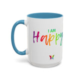 I AM Happy - Accent Coffee Mug (11, 15oz)