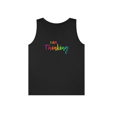 I AM Thinking - Unisex Heavy Cotton Tank Top Front Print