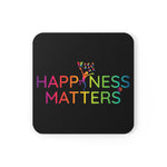 Happiness Matters Cork Back Coaster