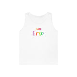 I AM Free - Unisex Heavy Cotton Tank Top Front Print